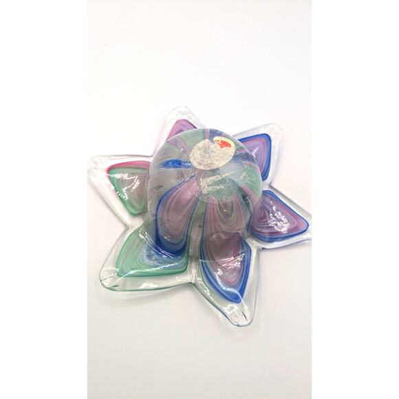 Murano Glass Multi Colored Flower Votive/Dish - 6 inch - Picture 5 of 5